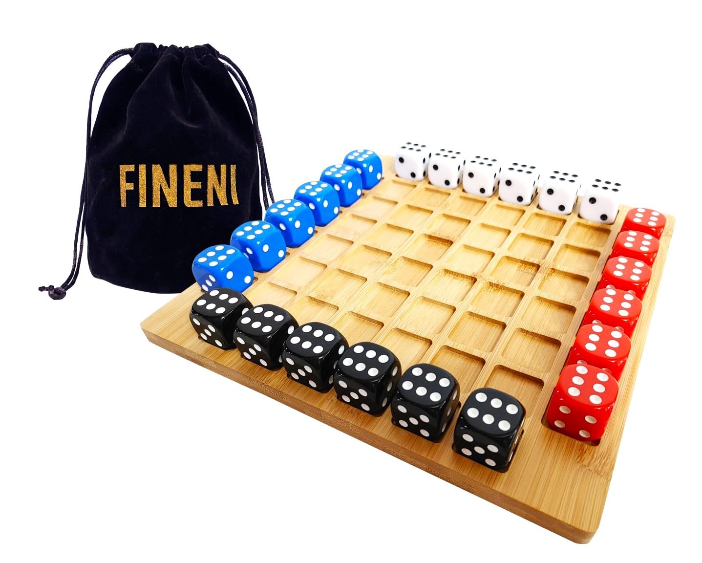 Amazon | FINENI ダイスバトル 2~4人用 ボードゲーム 4人用 丈夫な木製