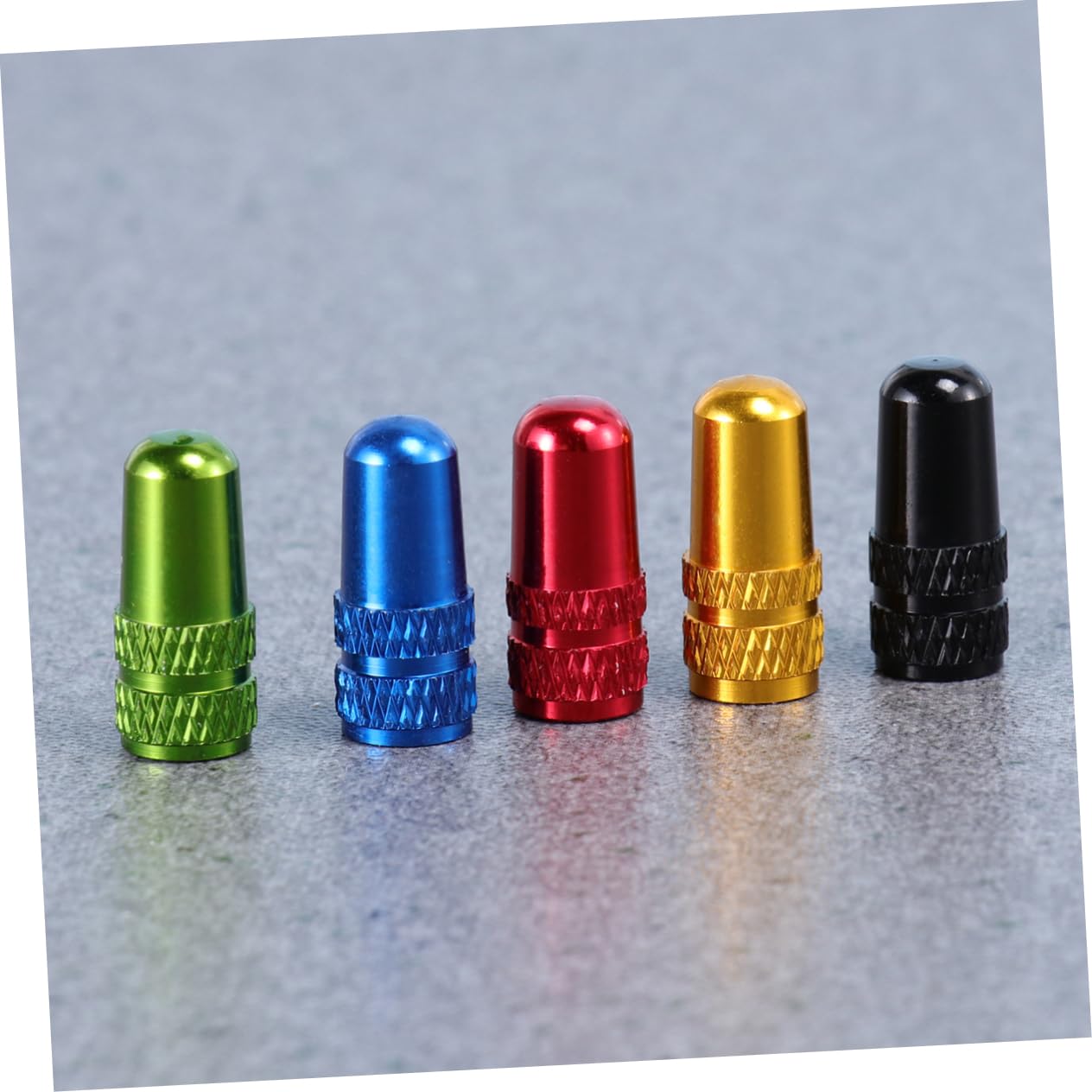 SUPVOX 30pcs Bike Tire Valve Caps Anodized Aluminum Alloy Bike Tire Caps Dust Covers