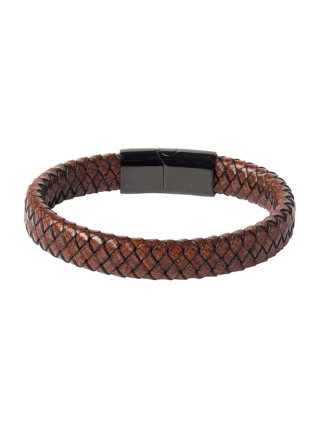 Shining Jewel Braided Designer Stainless Steel and Leather Bracelet for Men, Boys and Women [Unisex] Brown (SJ_3334) (B09BNG7SB3) Amazon Price History, Amazon Price Tracker