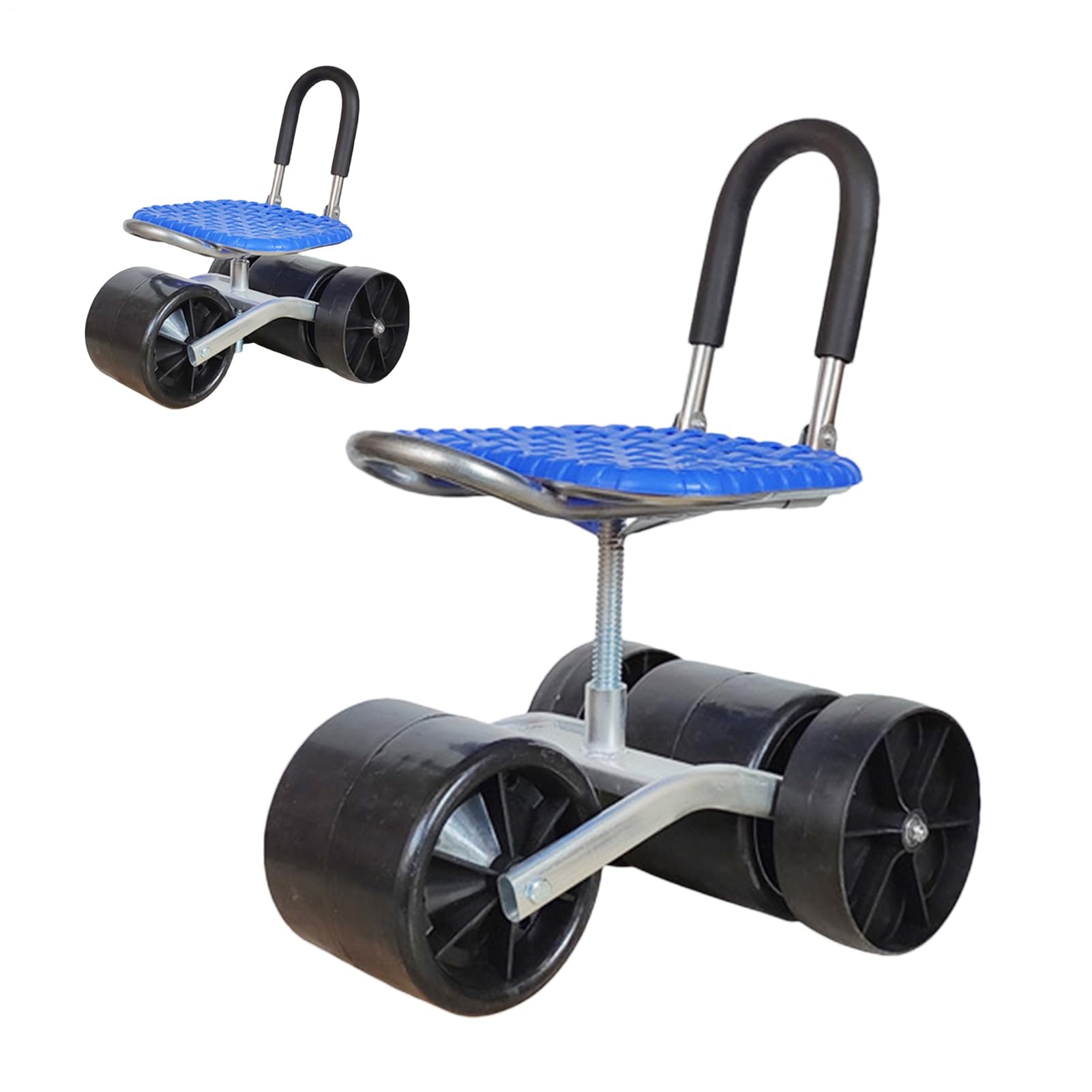 Genérico Taburete rodante para Carrito de jardín, Asiento de jardinería | Giratorio de 360 Grados - de jardinería con Altura Ajustable,Asientos de Trabajo de y Resistentes para en Exteriores