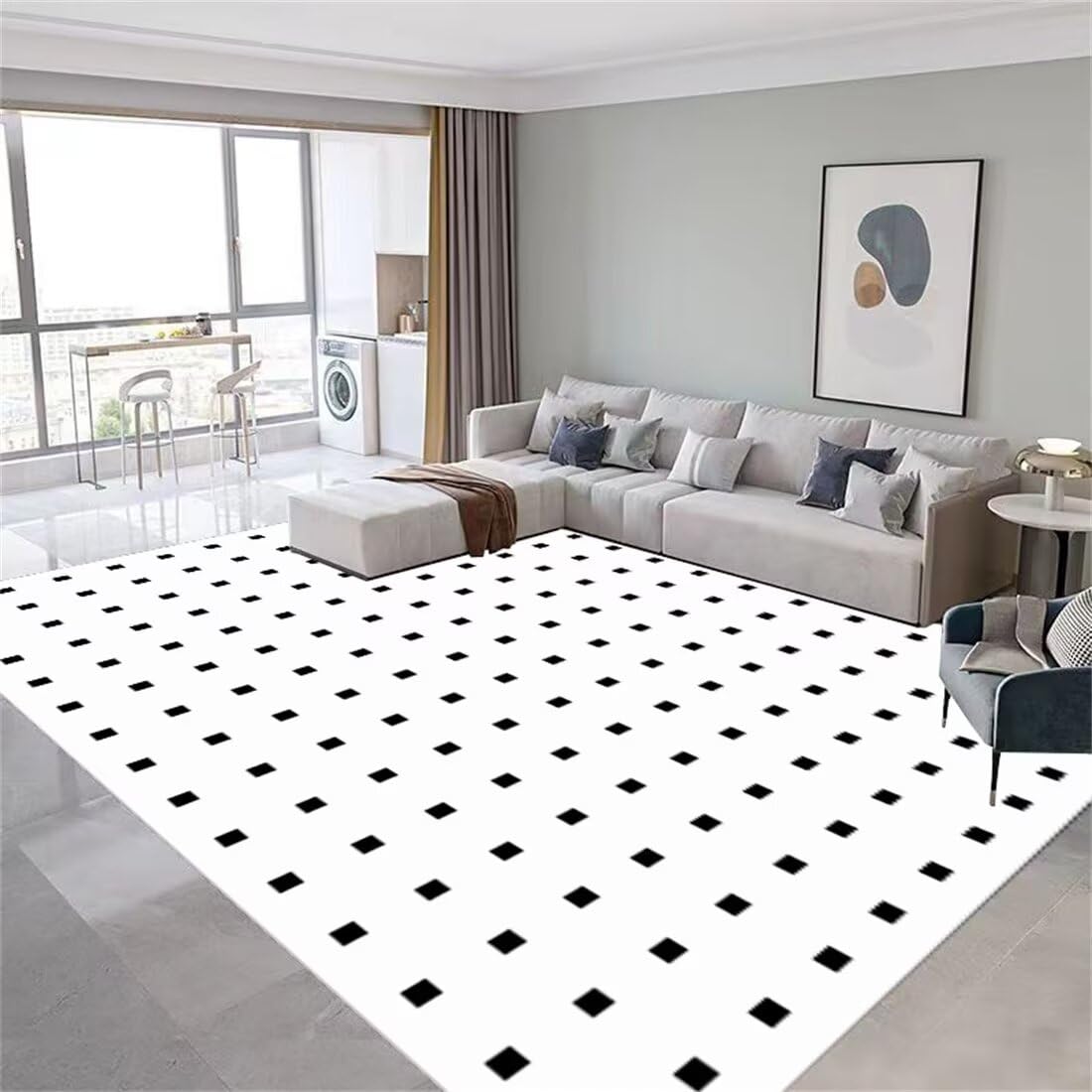 Tapis de salon moderne pour une chambre de fille cosy et un espace bureau bureau élégant