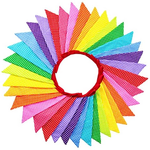 G2PLUS 36PCS Double Sided Cotton Bunting Cover