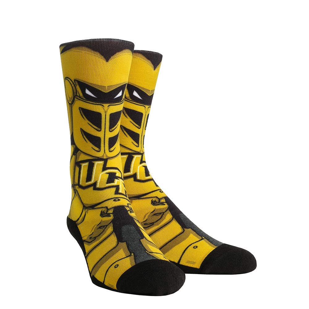 NCAA Super Premium College Fan Socks (L/XL, UCF Knights - Mascot Knightro)