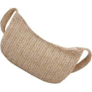 Strandtas, strandtassen for vrouwen, strozakken for vrouwen, geweven strandtas, zomer geweven tas vrouwen strandschoudertas vrouwelijke boodschap handtas geweven tas (Color : Khaki)