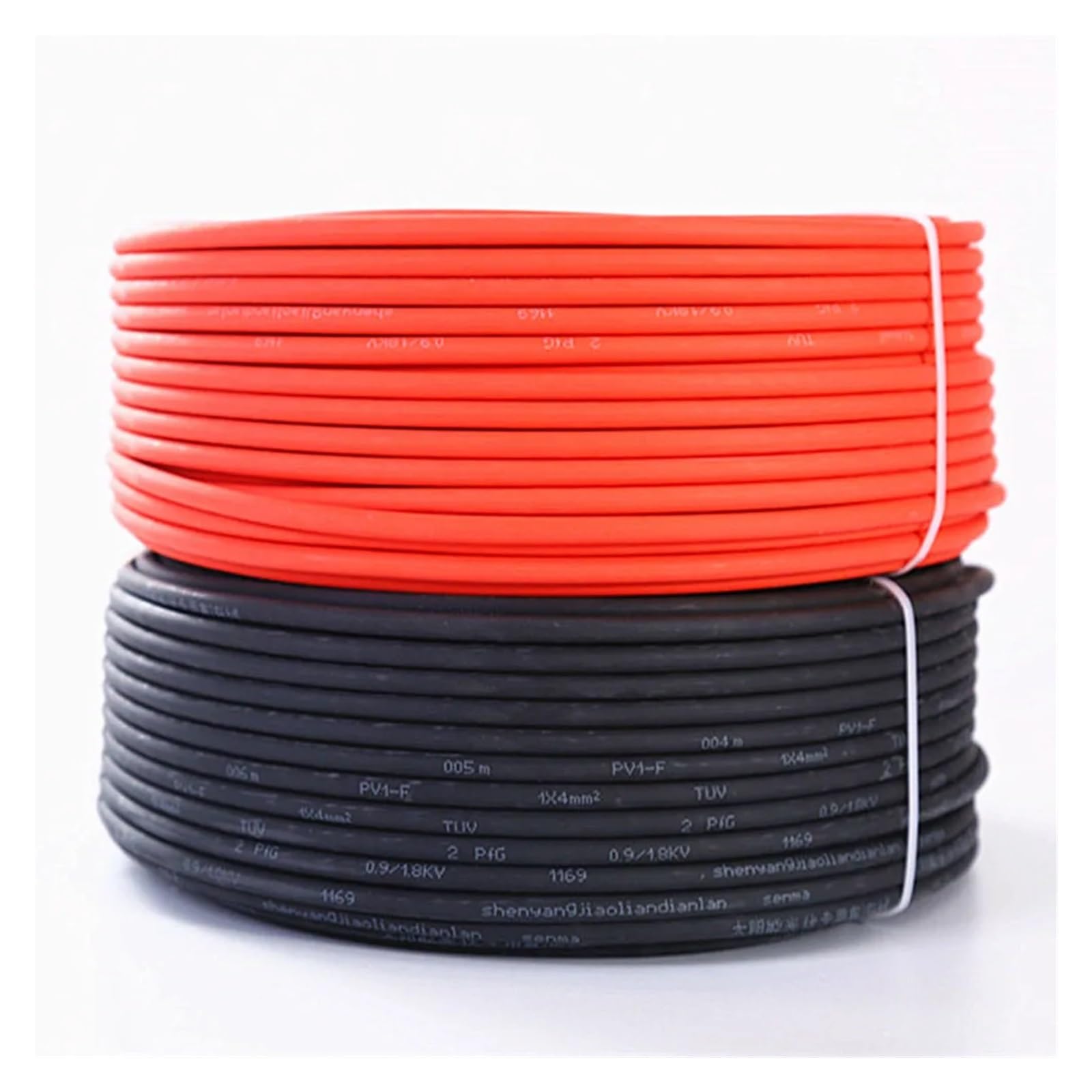 Cable fotovoltaico Cable Solar de 100 Metros, 8 AWG, 10 mm², Rojo, Negro, fotovoltaico, for Conexiones de Paneles solares(50M Red and Black)