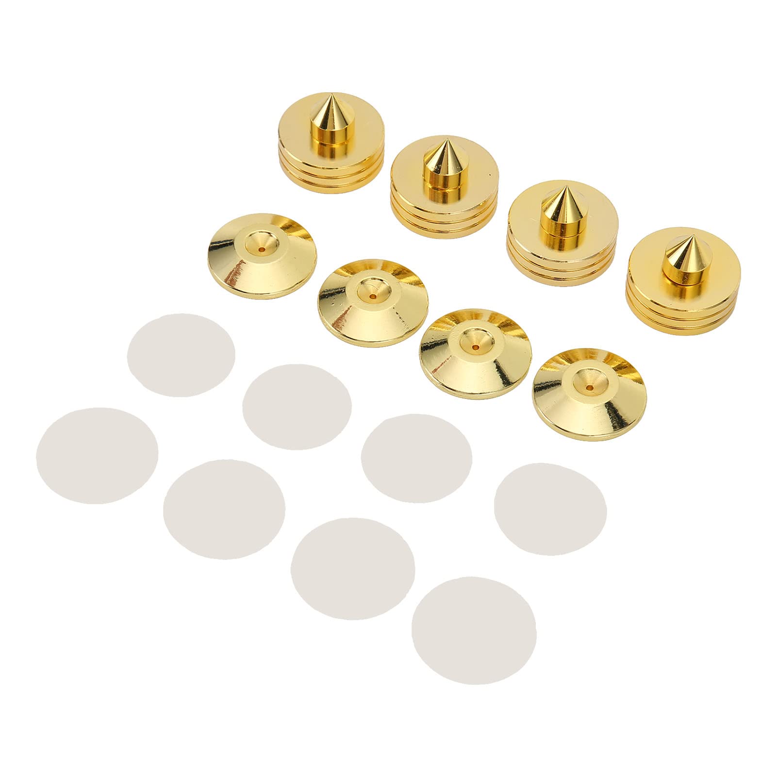 Speaker Spikes, 4 Sets Zinc Alloy Strong Load Capacity Speaker Spike Feet, Durable, Prevent Slipping, Reduce Resonance Generation for Speaker