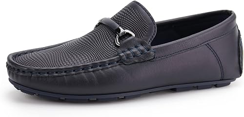 JABASIC Mocasines Penny para niños, estilo casual, sin cordones, zapatos de vestir para niños