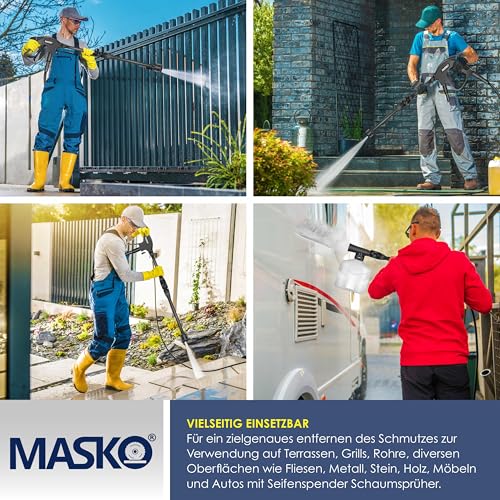 MASKO® Hochdruckreiniger 2200 Watt 165 bar 450 l/h, mit Spule Schlauchtrommel 10m Schlauch 9 TLG...