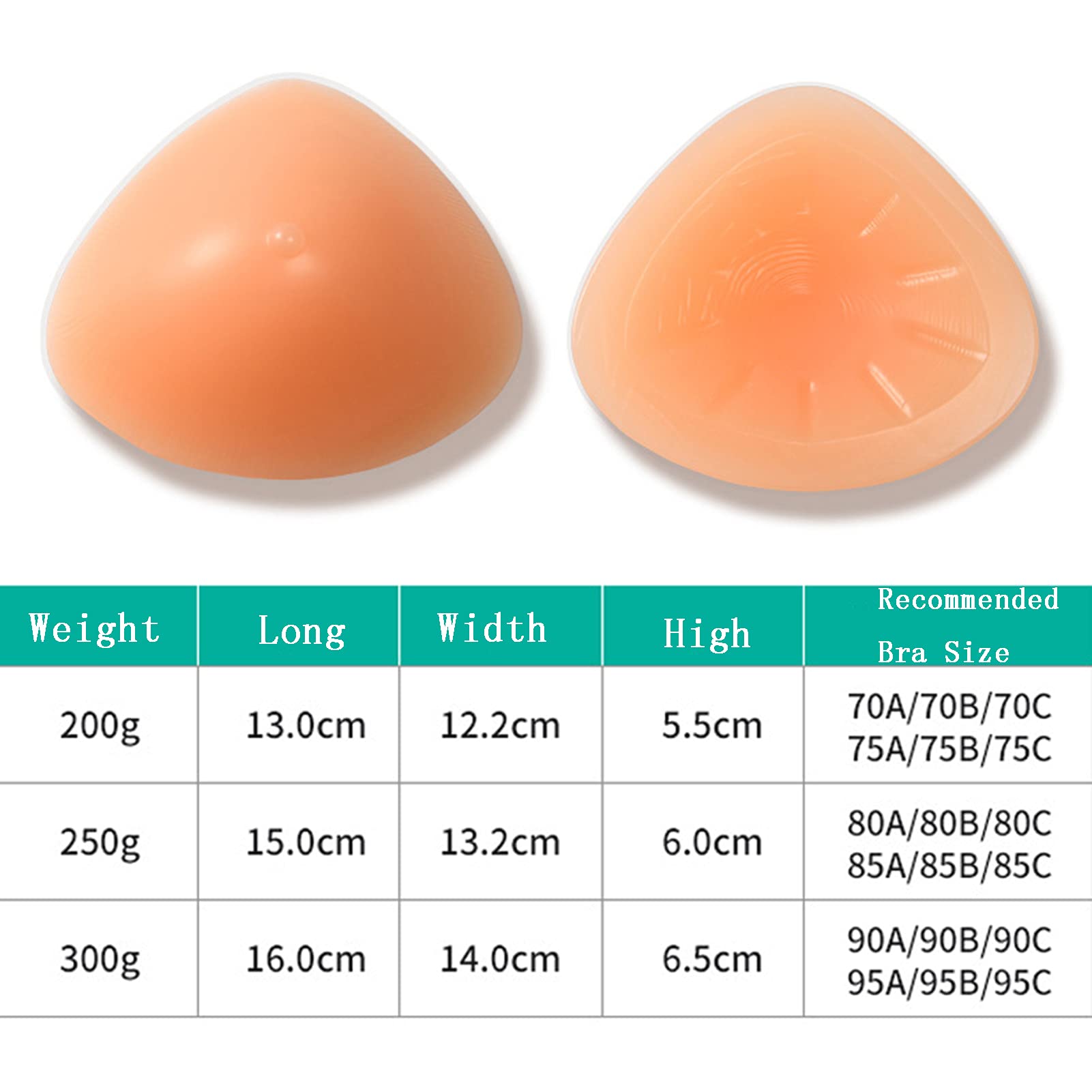 Almohadillas triangulares de silicona para el pecho, insertos para brasier de bikini, realzadores de pecho