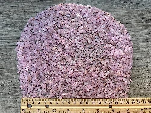 Image of 2 oz Lot Natural Semi Tumbled Gemstone Chips, Crushed Mini Crystals, Undrilled Crystal Chips (Rose Quartz)