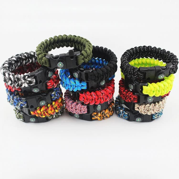 5/8 Inch Paracord Survival Bracelet with Fire Starter & Whistle - Image 4