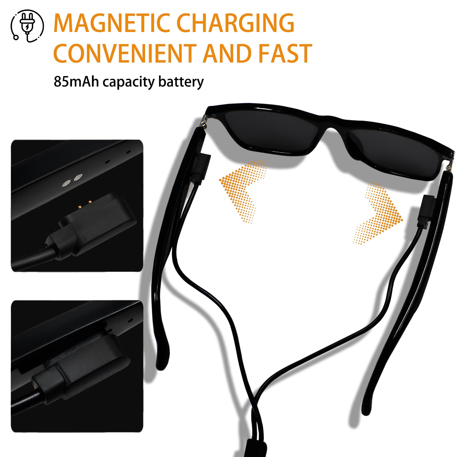 Gafas Inteligentes con Bluetooth, AI Translator Gafas de Sol Hombre y Mujer con Micrófono para Llamadas por Smartphone Escuchar Música Anti UV Impermeables, 110+ Idiomas