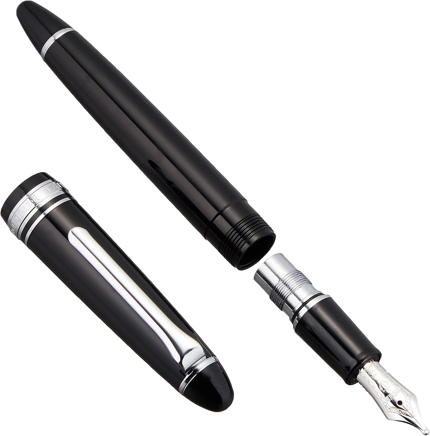 Sailor Fountain Pen Pro Fit Light Silver Trim Black Zoom 11-1039-720