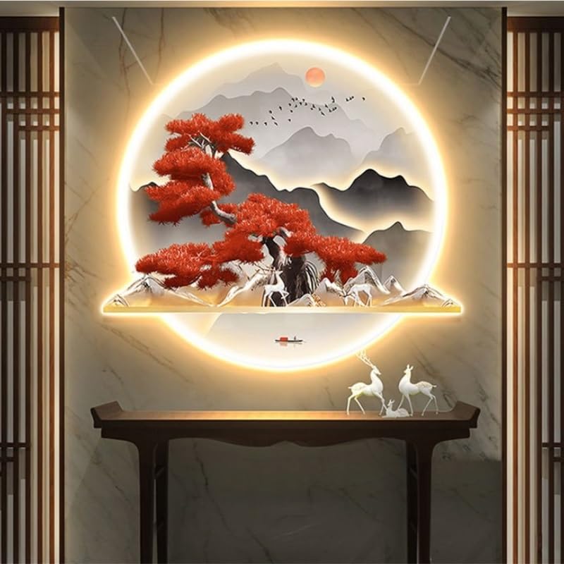 Décor artistique mural Zen LED pin de bienvenue 3D