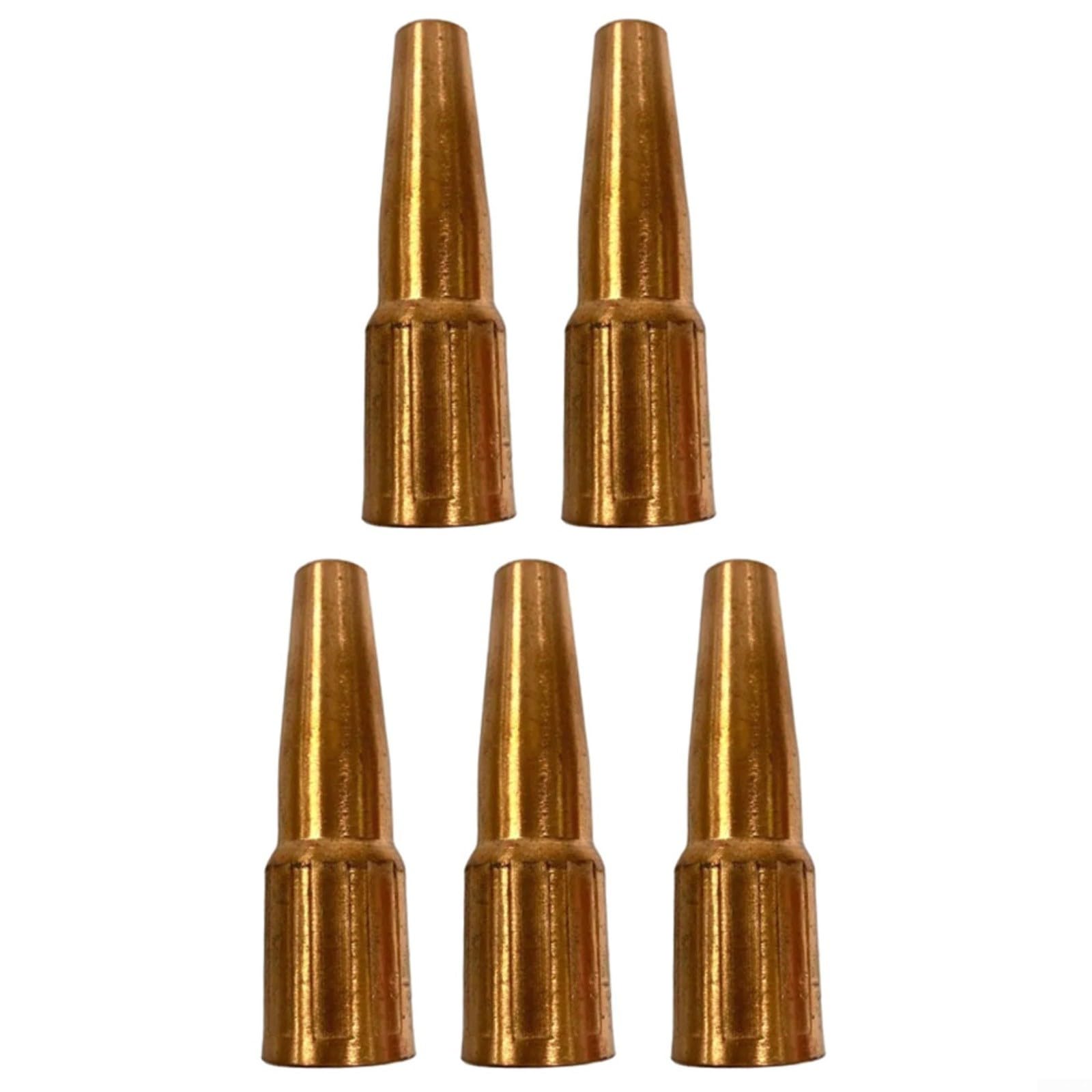 Ugelli per saldatura MIG in rame, 23T37, punta conica, 3/8", 5 pezzi, compatibili con serie 200-400, richiede diffusore di gas 52FN