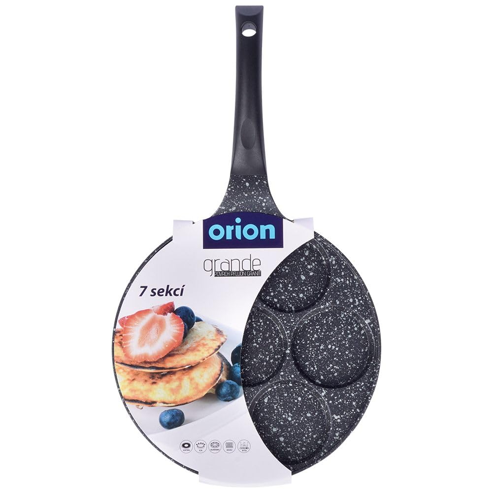 Orion - Padella per Gli Occhi Ø 27 cm, per Uova Fritte per 7 Uova, Padella per Crepe a Gas, per induzione, con Rivestimento Antiaderente