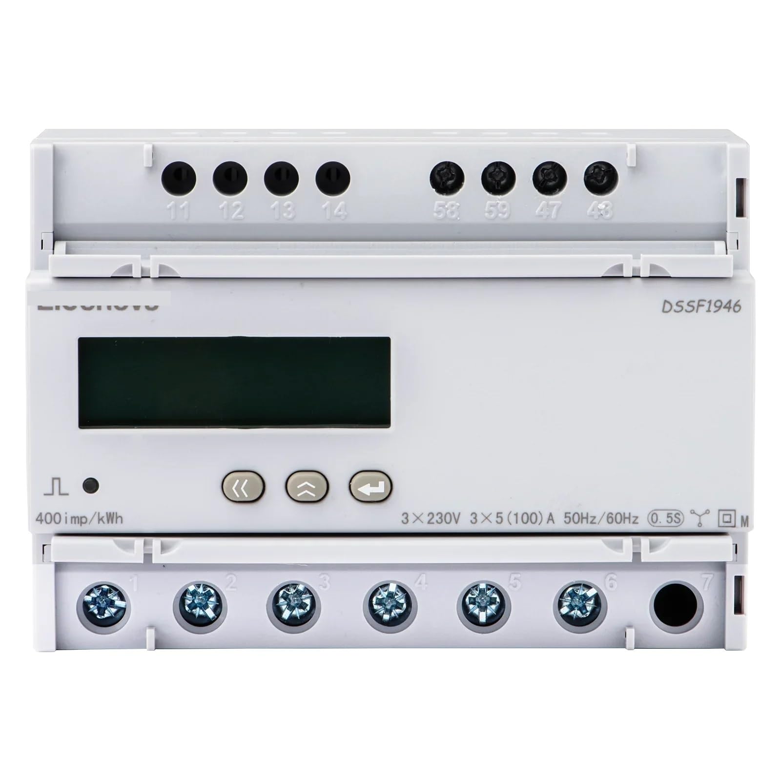 Multi Energy KWH Meter, Solar Power 3 Phase RS485, DIN Rail Digital LCD Multimeter-Voltage,Current,Power Factor,Frequency DSSF1946(Direct Input)