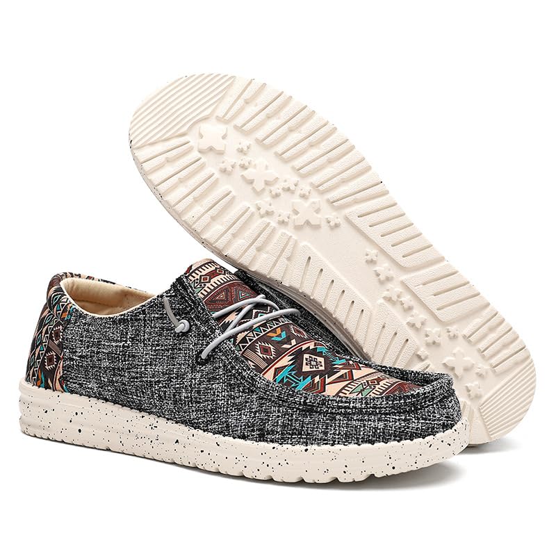 Men's Boat Shoes Casual Loafers Shoe Canvas Comfortable Slip-on Deck Footwear Male Lightweight Outdoor Bohemian 6