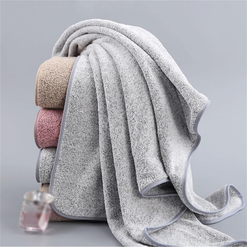 Charcoal Coral Velvet Adult Bath Towel Soft Absorbent Quick Drying Towel Home Bathroom Microfibre Towel Set
