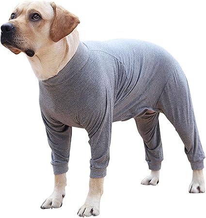 Amazon Co Jp 大型ミディアムボディスーツ用の犬のワンジー手術回復スーツ犬のパジャマpjs脱落のための全身は 傷の保護コーンの代替品をなめるのを防ぎます ペット用品