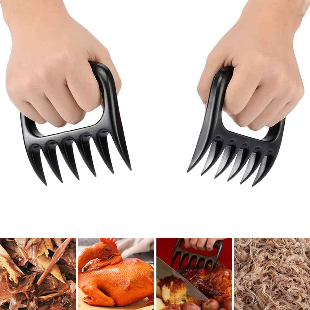 Artigli Pulled Pork, Pulled Pork Claws, Artigli Carne Barbecue, Artigli Forchettone, Artigli di Carne, Artigli tritacarne per Sminuzzare e Mescolare, per Sminuzzare Carne di Maiale, Pollo, 2 Pack