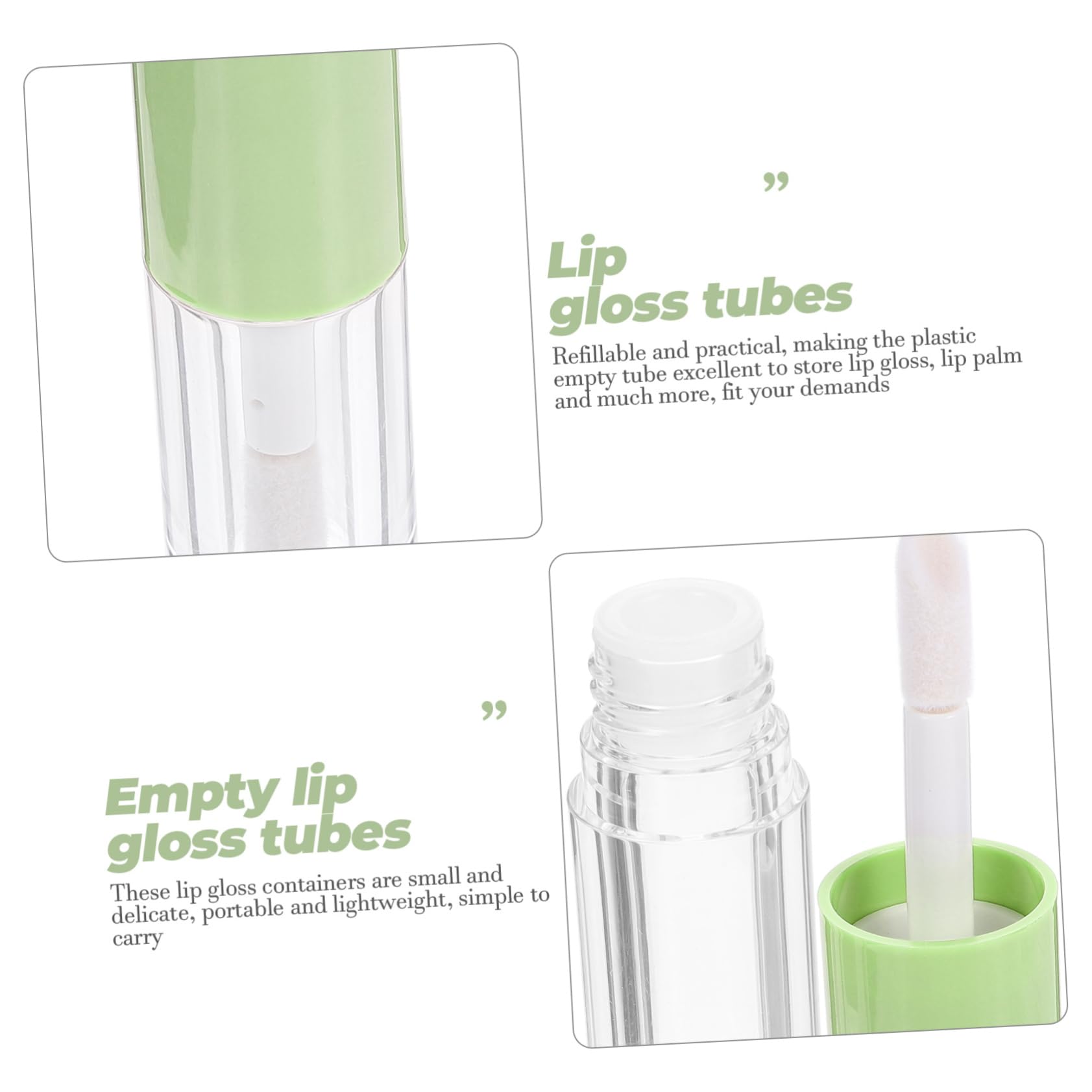 Abs Tubi per Lucidalabbra 6ml Ricaricabili, 14 Pezzi