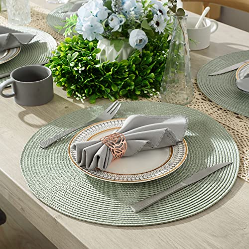 Sets de table tressés nettoyables contre les taches et la chaleur de la vaisselle