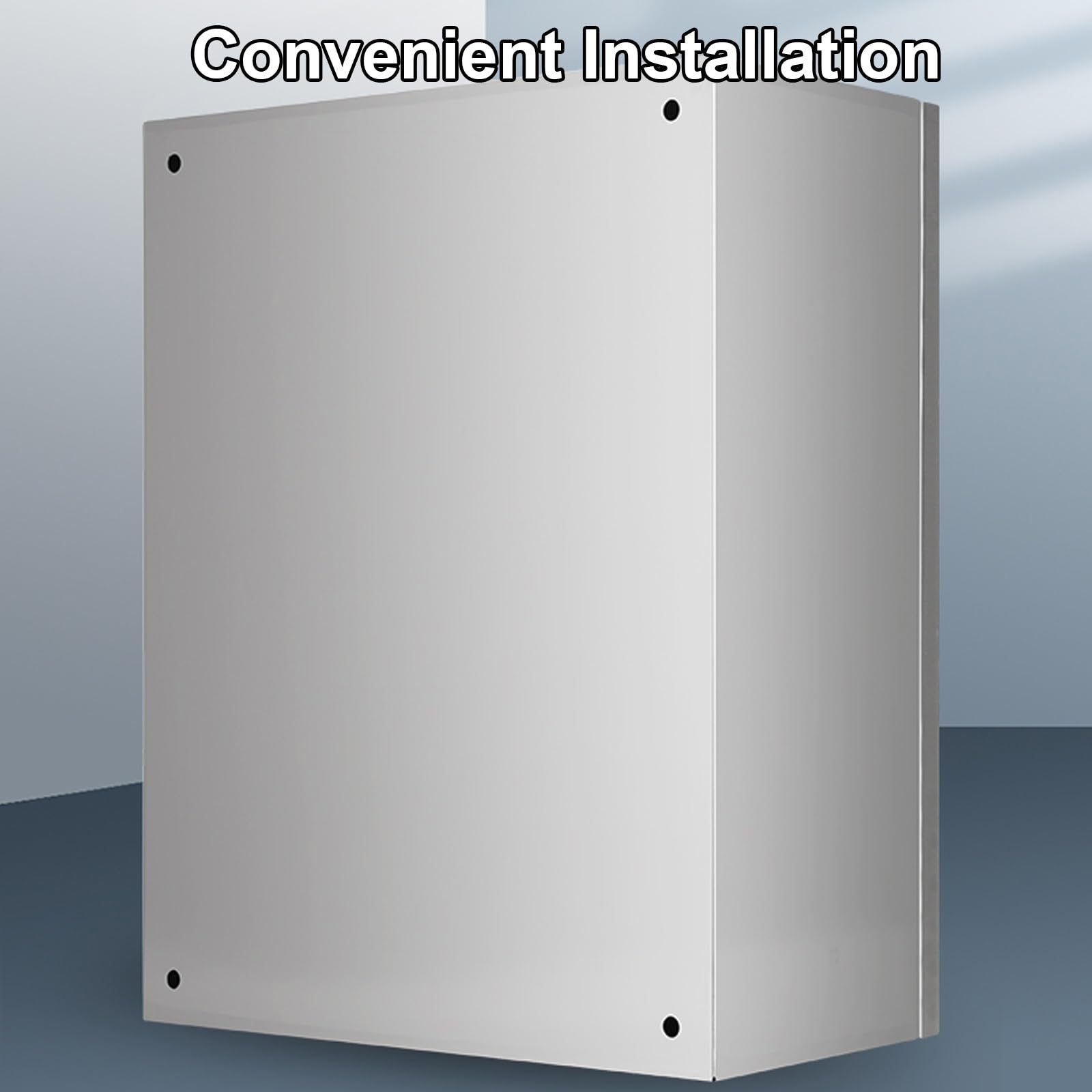 Scatola Elettrica da Esterno in Acciaio Inox 304, Cassetta per Contatore Elettrico IP65 Resistente All'acqua e Alla Polvere con Piastra di Montaggio e Finestra di Visualizzazione(800x600x300mm)