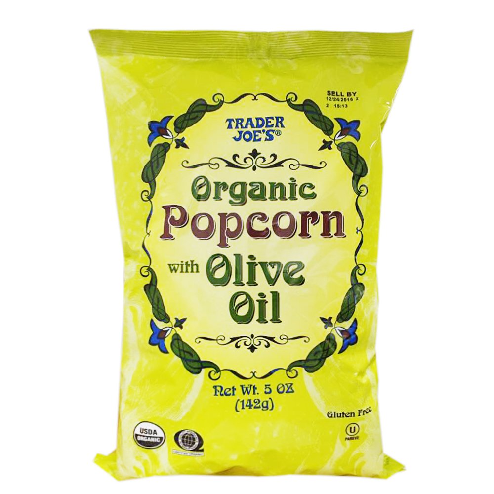 Trader Joe's Organic Popcorn with Olive Oil 5oz (5 Pack) Everything Else