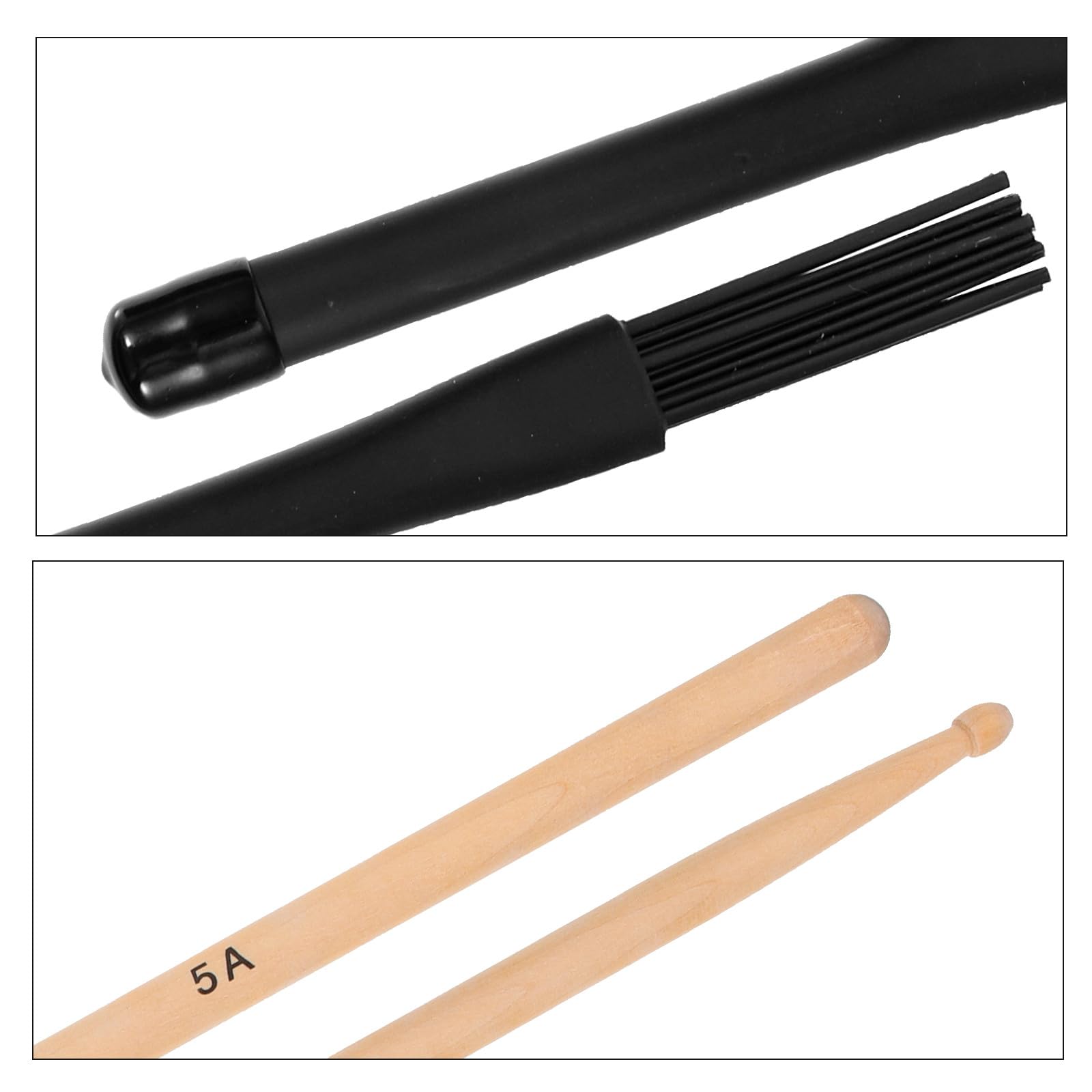Baquetas de Madera para Batería, Juego de 1 Set para Principiantes Adultos
