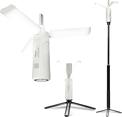 Allspark - Luz plegable y recargable para acampar con soporte, luces impermeables plegables para tienda, linterna colgante magnética para cortes de