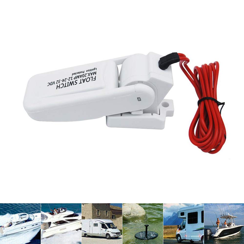 Interruttore a Galleggiante per pompa di cuneo automatico 12 V 24 V o 32 V per barca Yacht Caravan Campeggio Pompa di Pesca On/Off Automatico