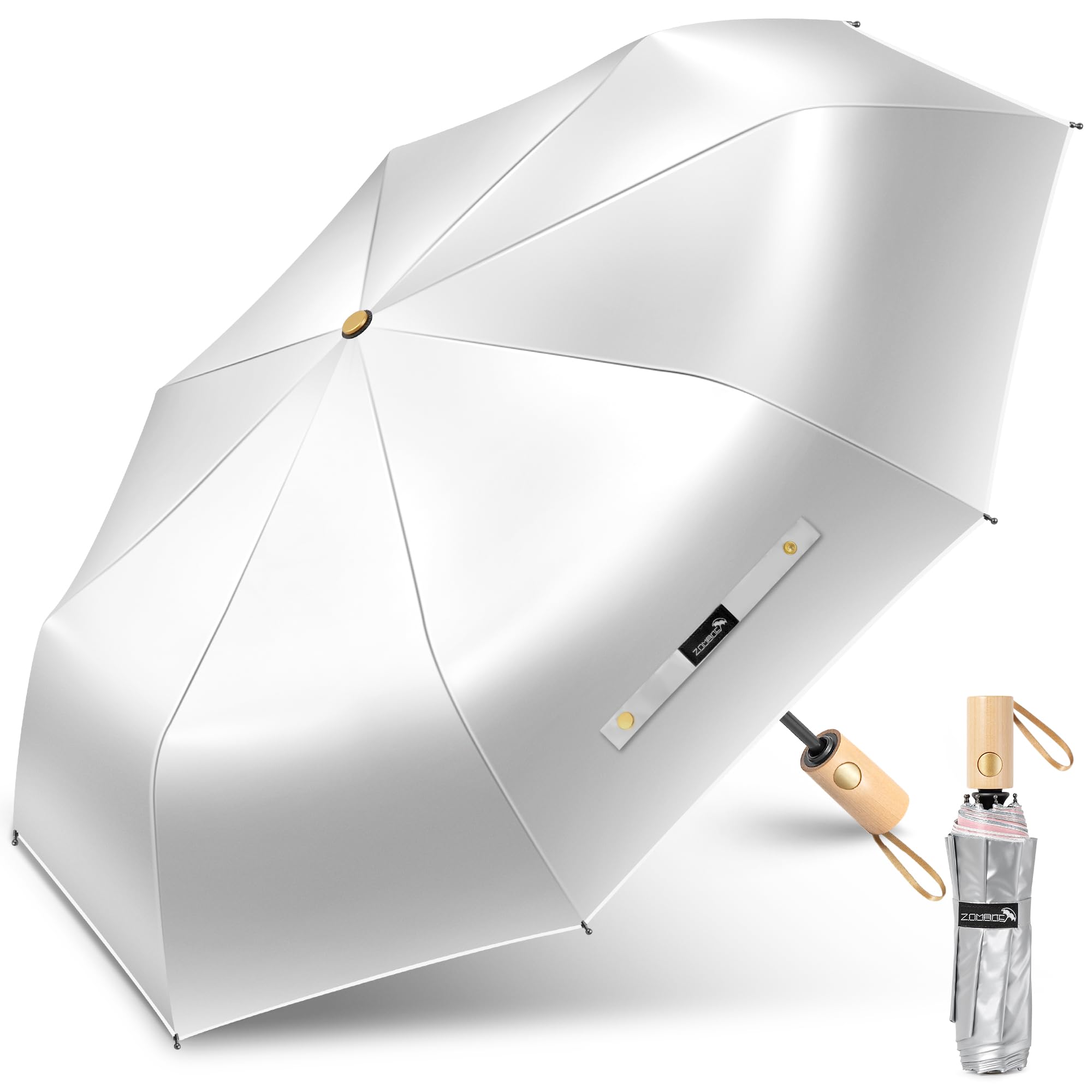 ZOMAKE UV Umbrella for Sun Protection UPF 50+,46 Inch Travel Compact Sun Umbrellas UV Blocking Small Auto Open Portable for Walking