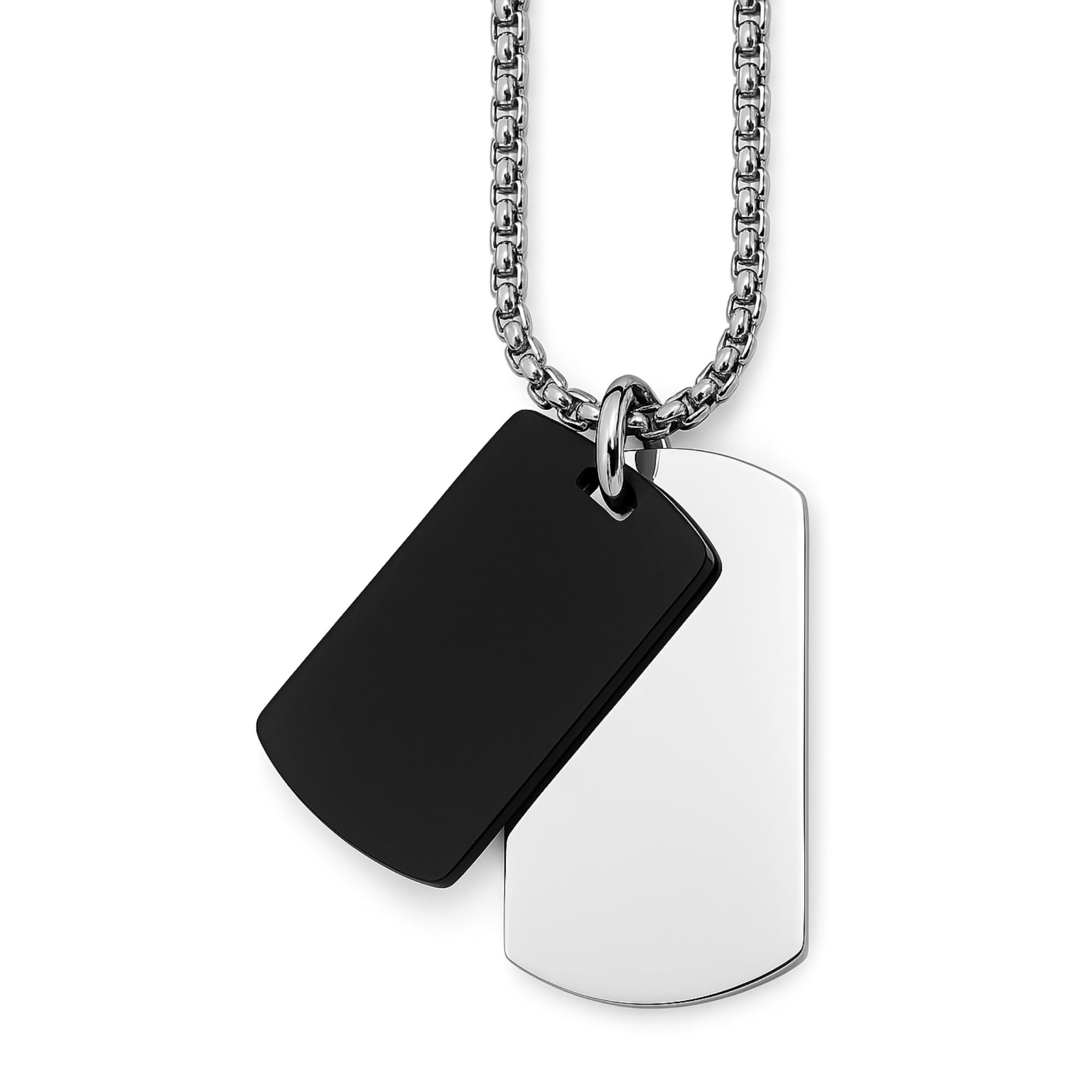 Collana Uomo Piastra Militare in Acciaio Inox – Targhetta Personalizzata con Incisione di Frasi, Dediche o Nomi – Idea Regalo per Lui - cll2120