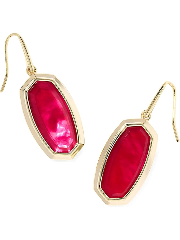 Red Kendra Scott Dani Bezel Drop Earrings