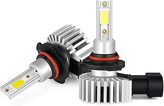 QMMB Żarówki czołowe LED do samochodów, zestaw żarówek do reflektorów samochodowych, 10 000 lm, super jasne reflektory 12000 obr. /min, wodoszczelne, do samochodów 12 V/24 V (2 szt.)