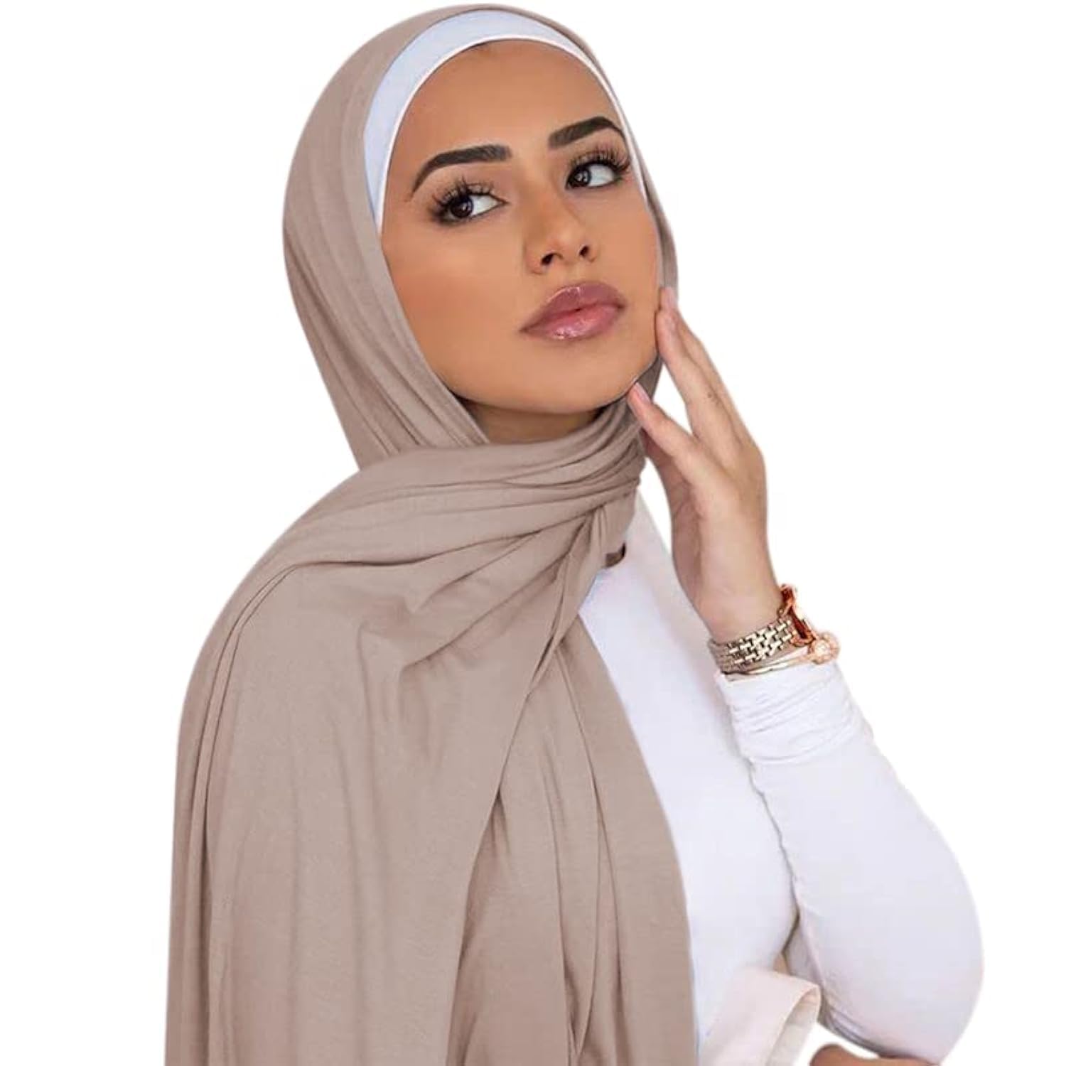 Women Soft Cotton Muslim Jersey Hijab Head Wrap Scarves Fashion Long Scarf Shawls