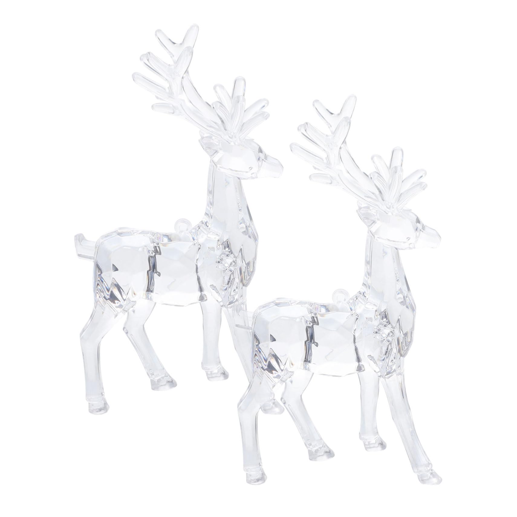 Figurine de Noël cerf VALICLUD en acrylique effet cristal, décoration intérieure raffinée