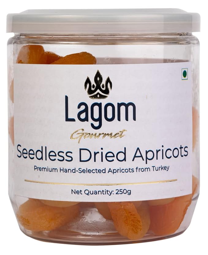 Lagom Gourmet Seedless Dried Apricots 250g Sun Dried No Added Sugar