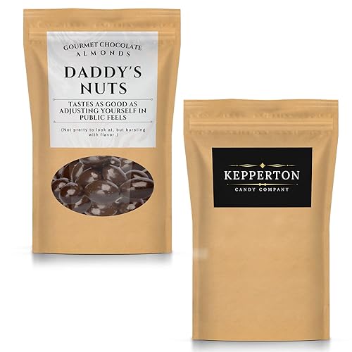 Miniatura 3 de Daddy's Nuts - Almendras de chocolate gourmet – Chocolate Dark Cocoa Nuts Kepperton – Divertidos regalos de dulces para hombres, Día del Padre,