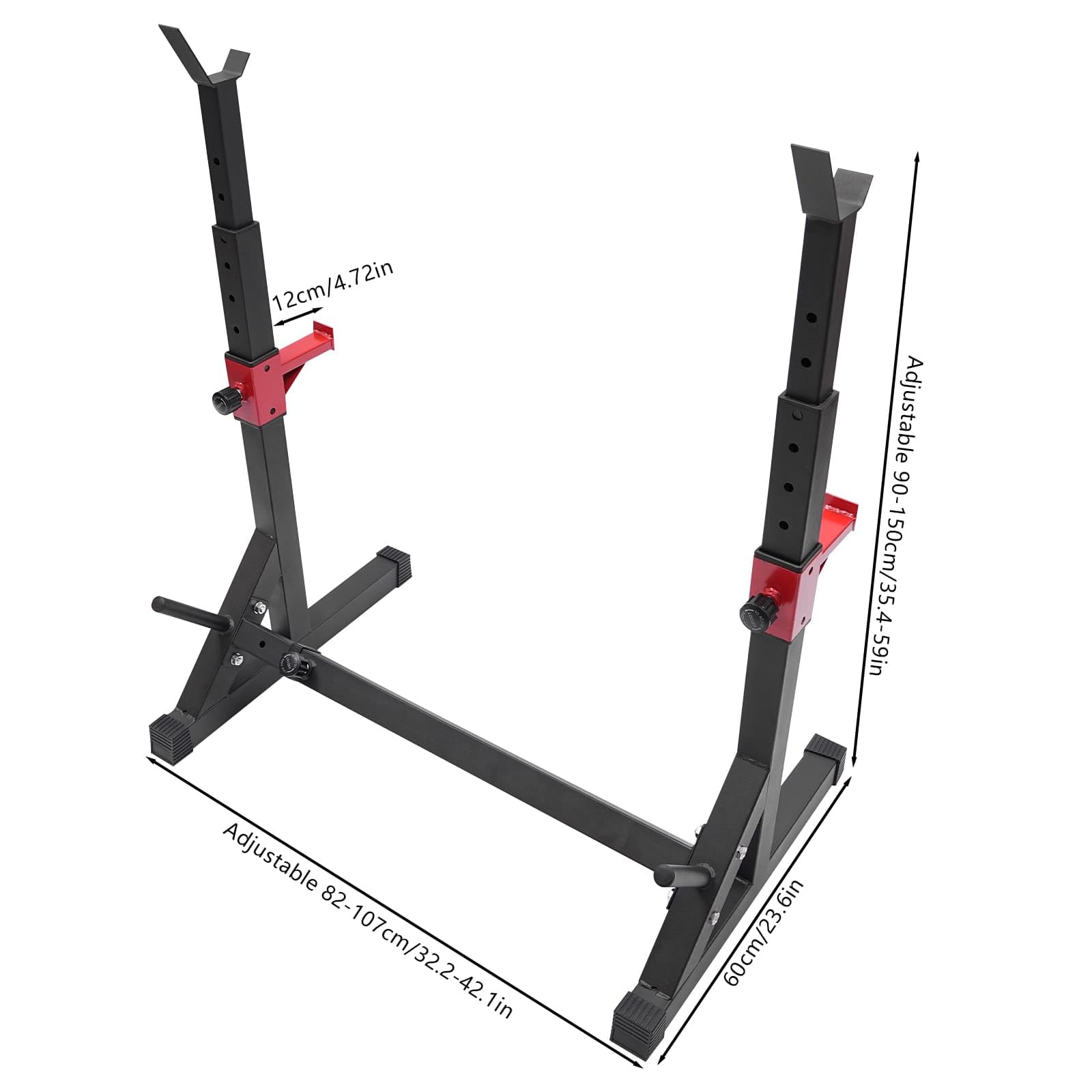 Supporto per manubri regolabile, supporto per sollevamento pesi, capacità massima 250 kg, attrezzatura per il fitness professionale per casa, studio sportivo