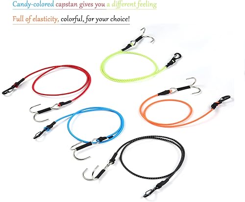 Miniatura 4 de RXZIXYL 110 RC Crawler - Cuerda de escape elástica de fuerza, correa de cabrestante cinética, accesorios RC a escala 110, gancho de remolque de