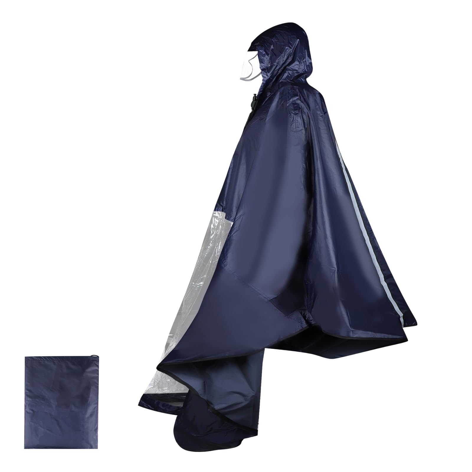 lalago Imperméable à l'eau Cyclisme Capes, Imperméable for Vélo Électrique, Poncho Pluie pour Fauteuil Roulant/Cape, Coupe-Vent à Capuche Cyclisme, Pluie Poncho Vélo