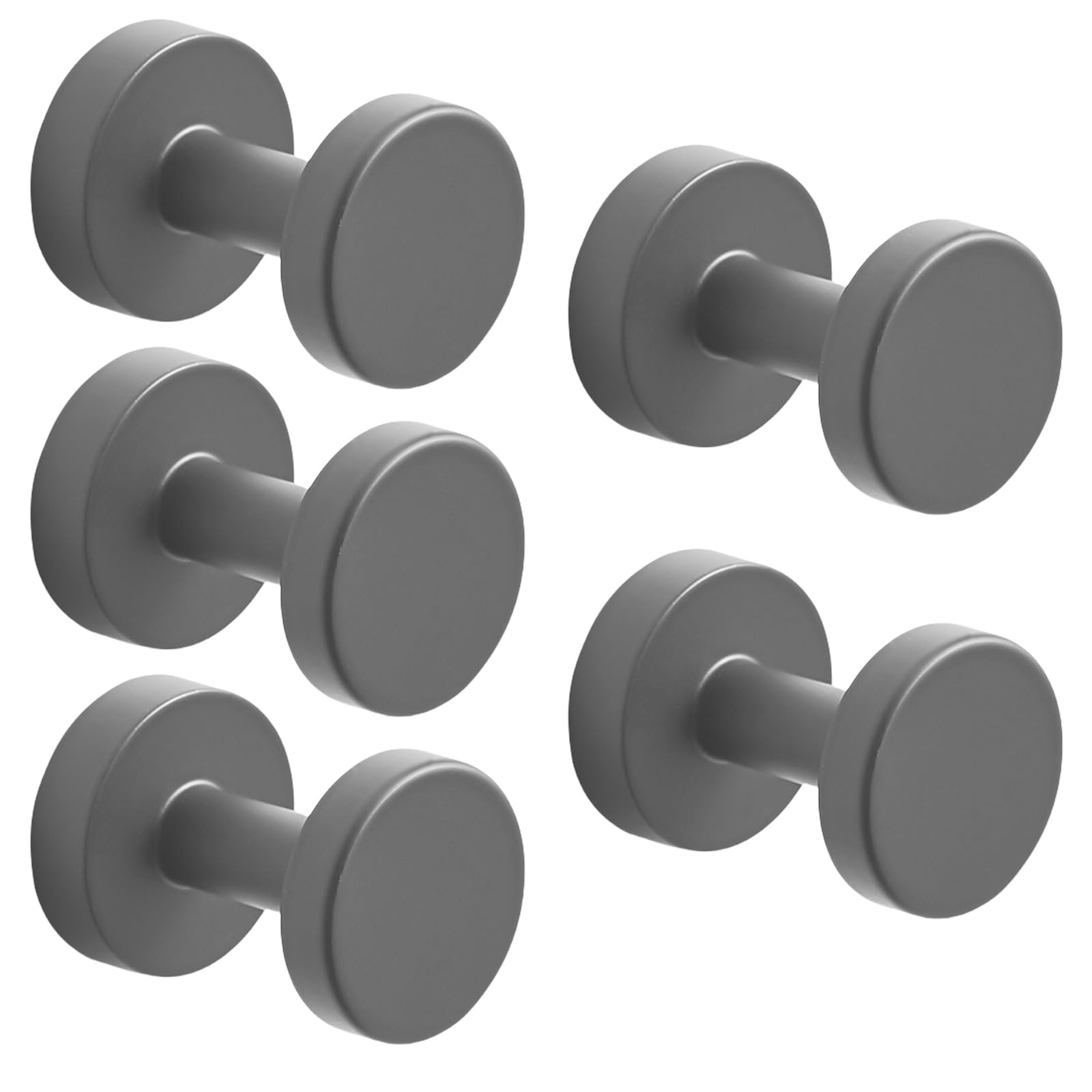 Msioytog Gray 5Pcs Practical Door Hook For Bathroom Hanging Decorative Small Hook Portable Accessory For Loofah Robe Coat Hanging Coat