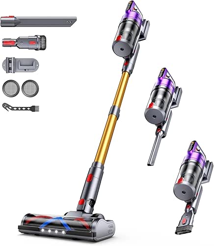 Aspirateur Balai sans Fil 680W/55KPA 75 Minutes Autonomie, Aspirateur sans
