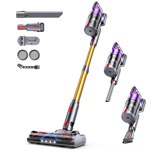 Aspirateur Balai sans Fil 680W/55KPA 75 Minutes Autonomie, Aspirateur sans