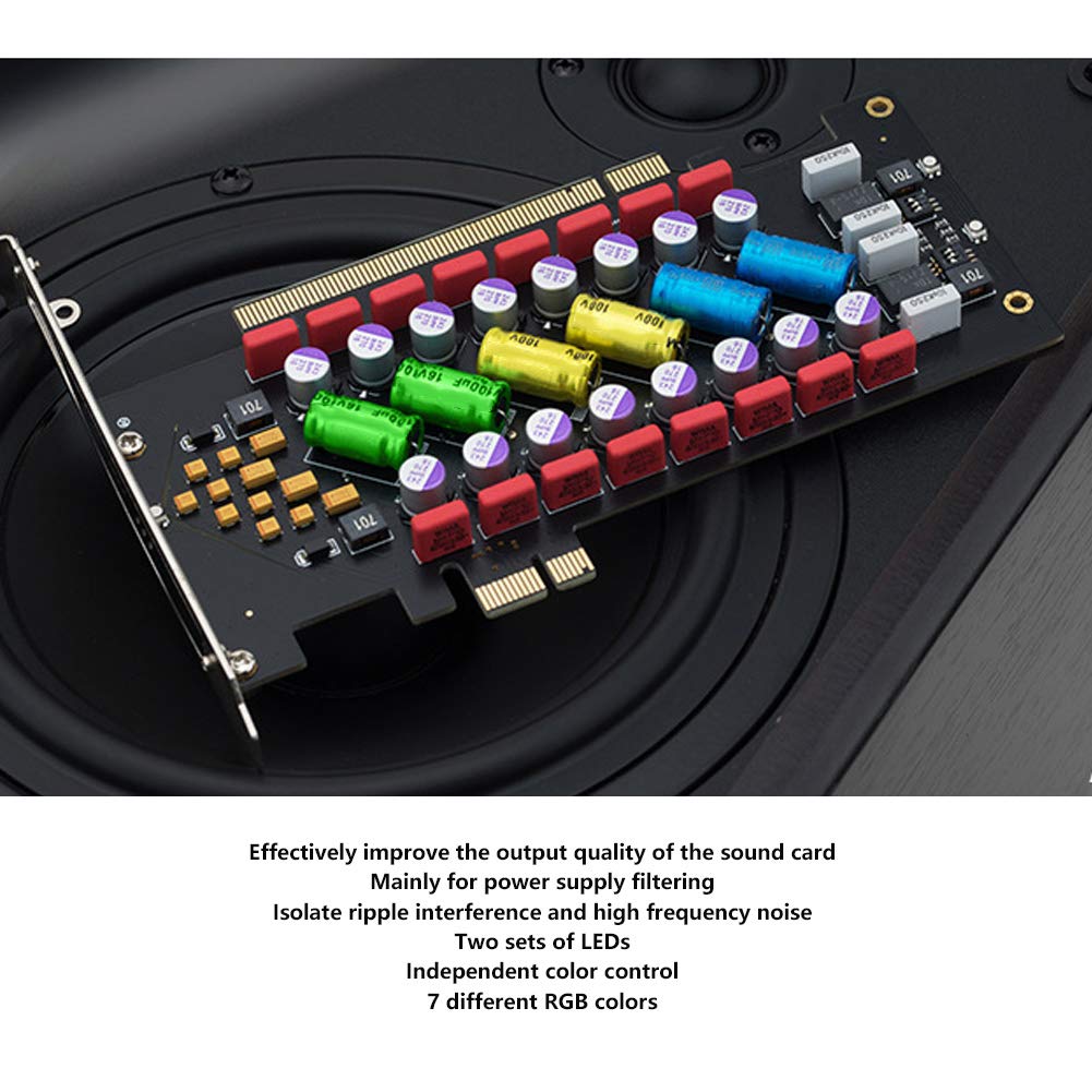 Scheda Filtro di Alimentazione per Purificazione Audio HI-FI del PC con LED Colorati e Prestazioni Stabili per gli Appassionati di PC