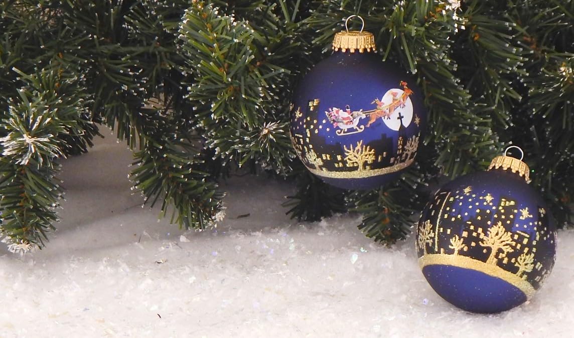 Adornos De Cristal Para árbol De Navidad, 1.969 In, 2 Pulgadas 12