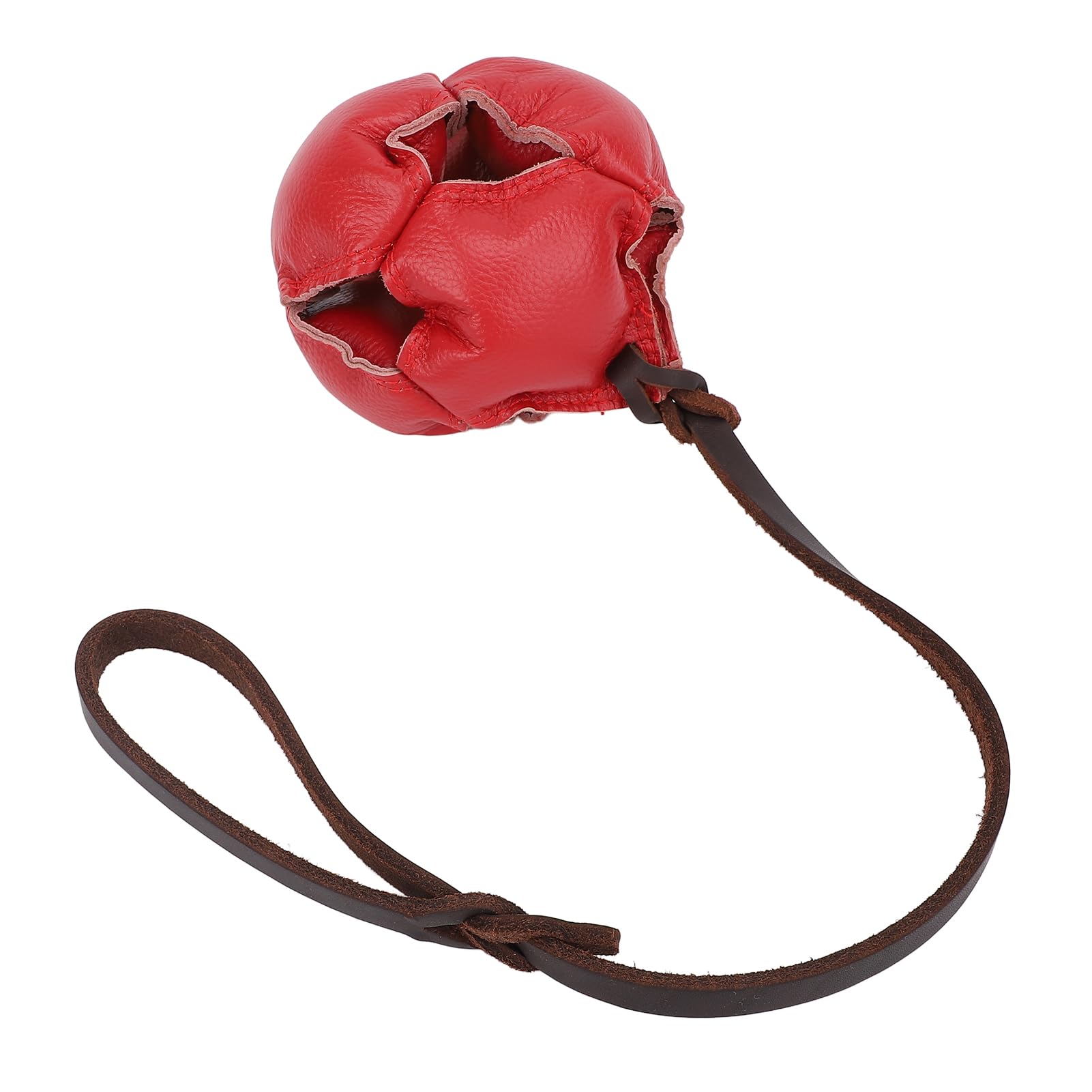 Qcwwy Pelota de Entrenamiento para Perros, Pelota de Ejercicio y Recompensa para Perros Fuerte y Resistente Que Resiste Mordeduras y Desgarros Pelotas de Cuero para Perros Uso en (Rojo)