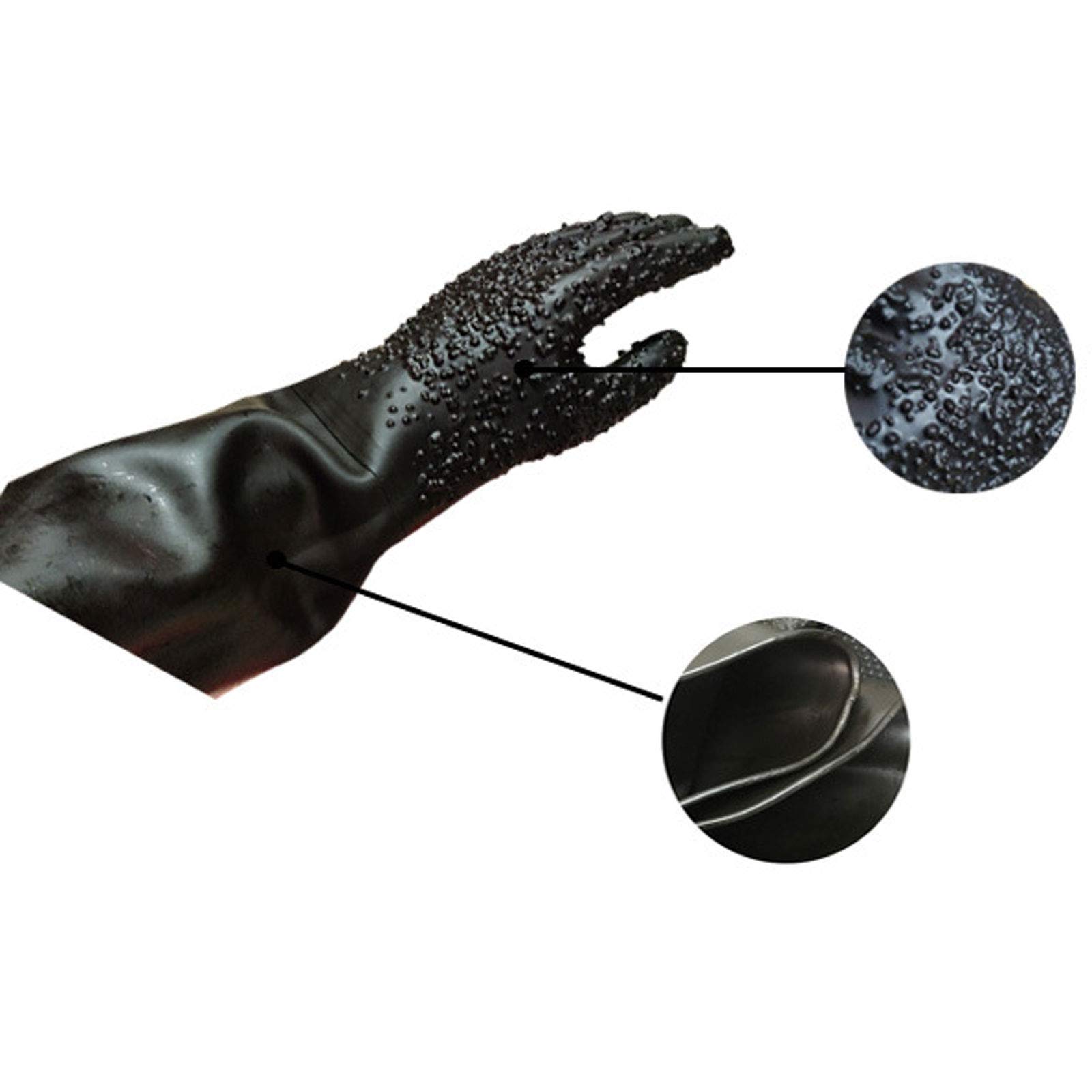 JIAAN Handschuhe für Sandstrahl 1 Paar Sandstrahl-Handschuhe 68cm Sandstrahlhandschuhe Strahlhandschuhe Sandstrahlen Handschuhe Handschuhe für Sandstrahlen Sandstrahlhandschuhe aus Gummi Baumarkt